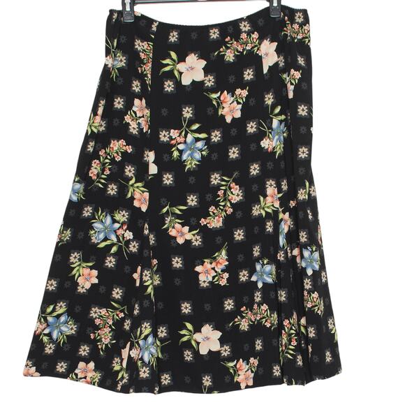 Vintage Skirt Floral Cottage Dark Academia Romantic Goth Prairie Boho Maxi Large - Picture 5 of 5